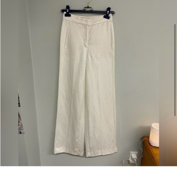 Wilfred Aritzia Cezzane wide leg trouser pant linen blend - Picture 5 of 6